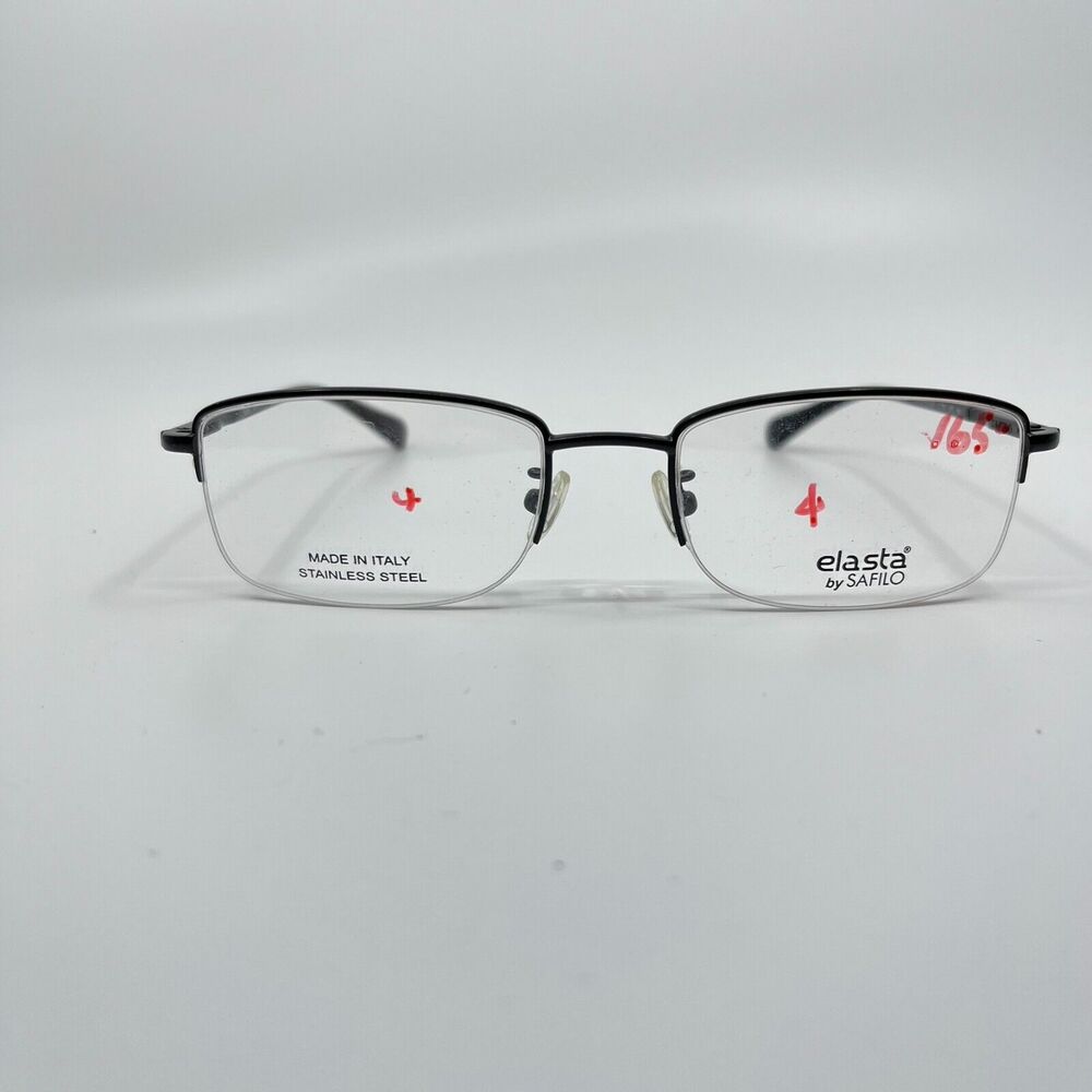 SAFILO ELASTA E7206 JVX Eyeglasses Frames Black‎ Half rim H6775